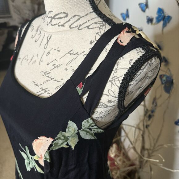 R.J. Stevens Carol Escritor Women’s Maxi Vintage Dress Flowy Floral Size US 10 - Picture 2 of 10